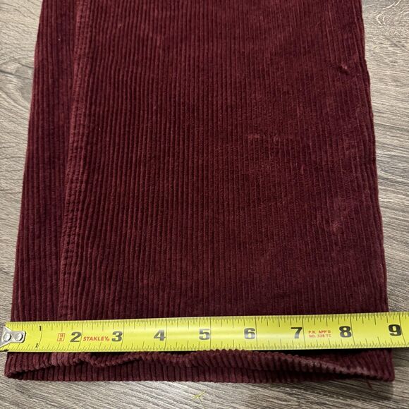 Empyre Overalls Womens Medium Maroon Corduroy Relax Bib Pants Skate Casual - Picture 10 of 11